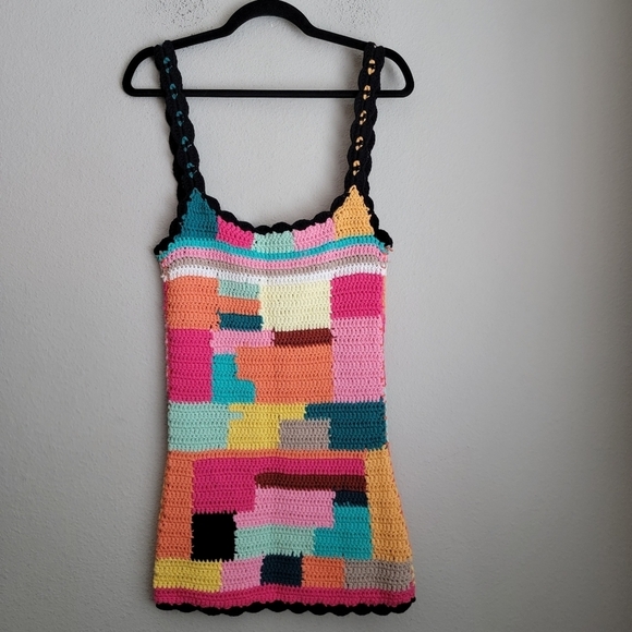 Tach Meryl Crochet Mini Dress size L NWT - Picture 4 of 7